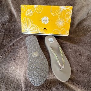 Yellow Box flip flop sandals